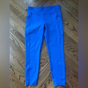 Lululemon Blue Invigorate High-Rise Tight, 25” Inseam, 3-Pkt, Drawstring, Sz 10